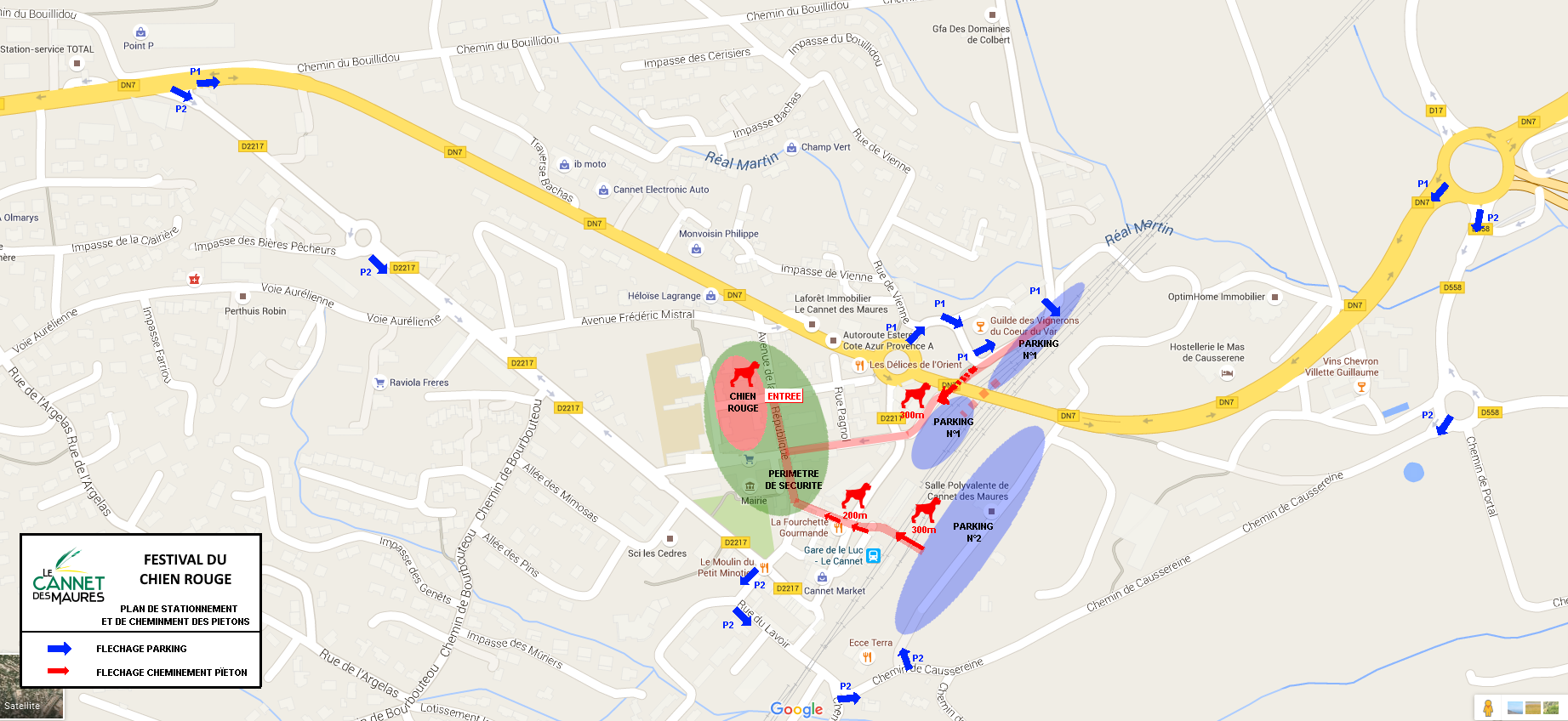 Plan de stationnement et de déambulation